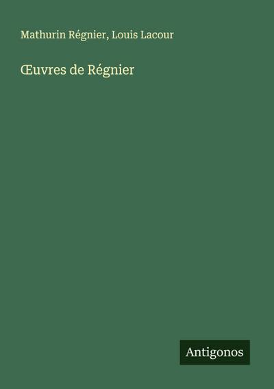¿uvres de Régnier