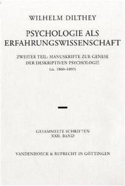 Psychologie als Erfahrungswissenschaft
