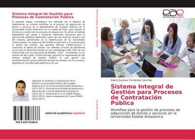 Sistema Integral de Gestión para Procesos de Contratación Pública