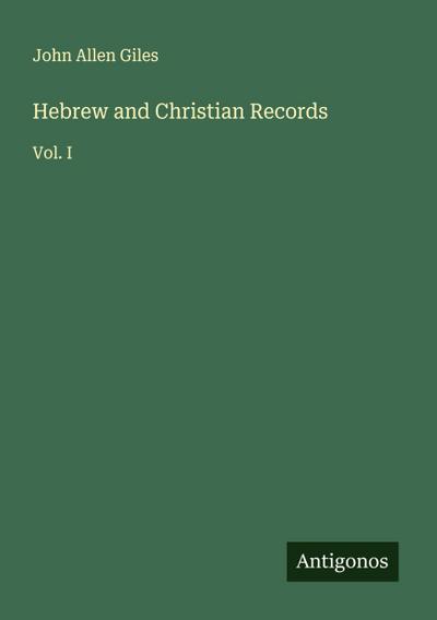 Hebrew and Christian Records