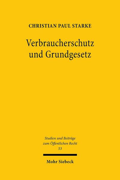 Verbraucherschutz und Grundgesetz