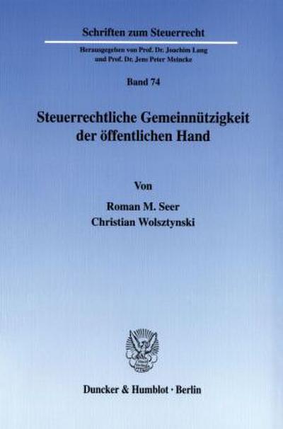 Steuerrechtliche Gemeinnützigkeit der öffentlichen Hand.