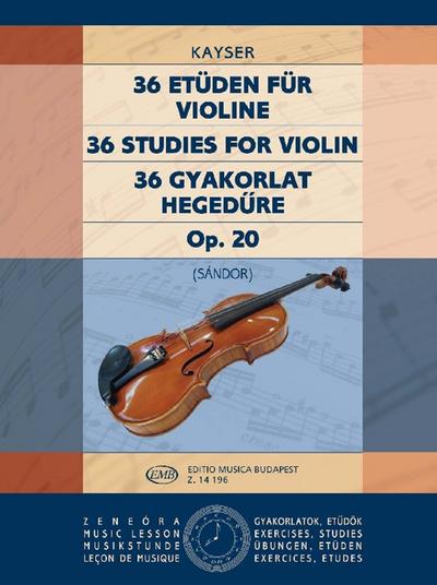 36 Etüden op.20für Violine