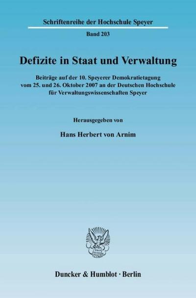 Defizite in Staat und Verwaltung