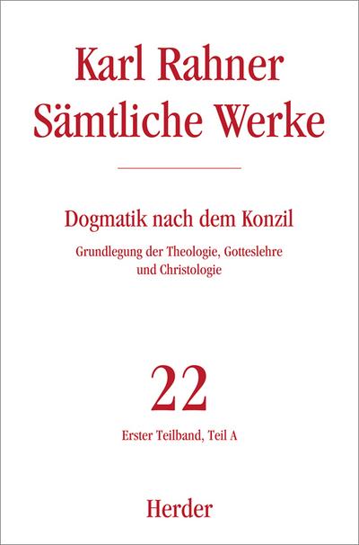 Sämtliche Werke 22/1 Teil A