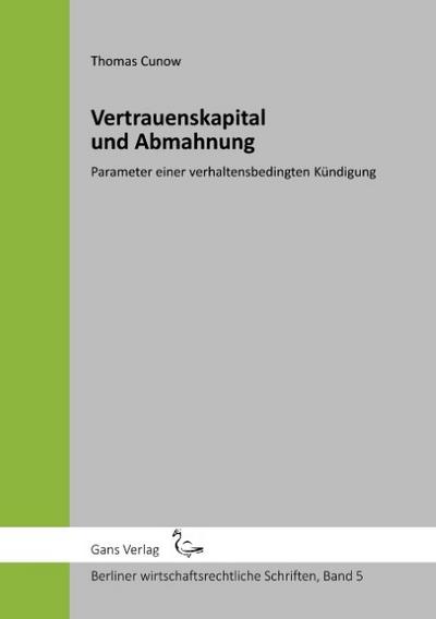 Vertrauenskapital und Abmahnung