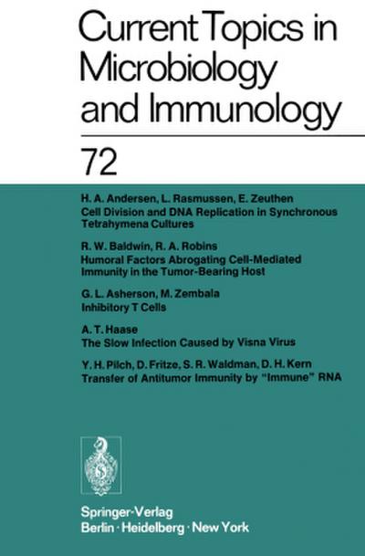 Current Topics in Microbiology and Immunology / Ergebnisse der Mikrobiologie und Immunitätsforschung