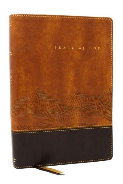 Peace of God Bible: Discover and Experience God’s Shalom Throughout the Bible (Nkjv, Brown Leathersoft, Red Letter, Comfort Print)