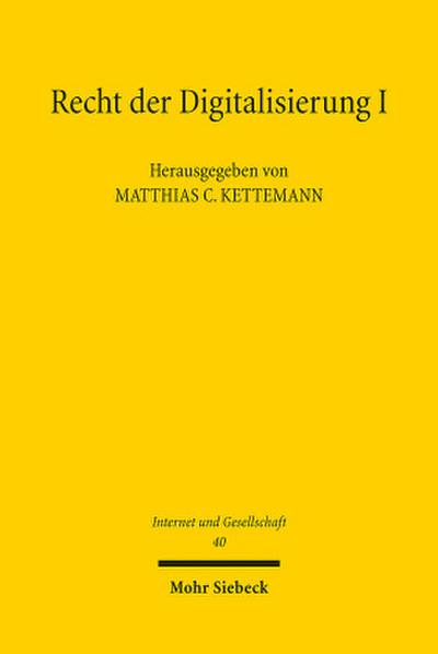 Recht der Digitalisierung I