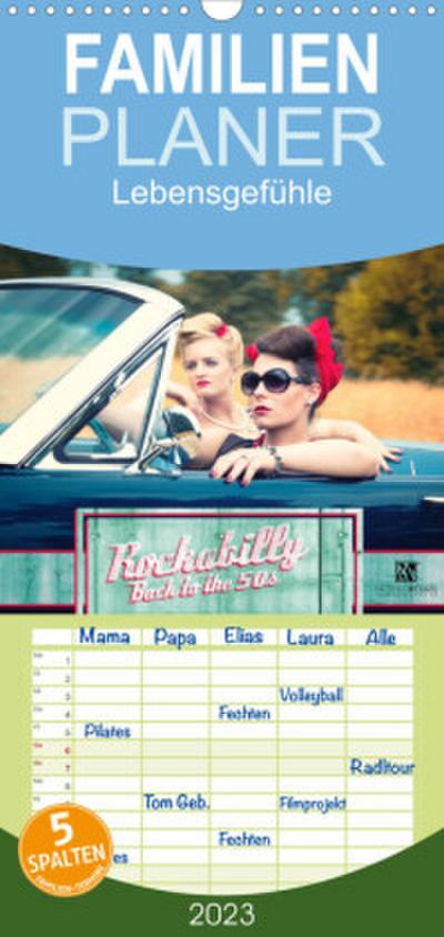 Familienplaner Rockabilly - Back to the 50s (Wandkalender 2023 , 21 cm x 45 cm, hoch)