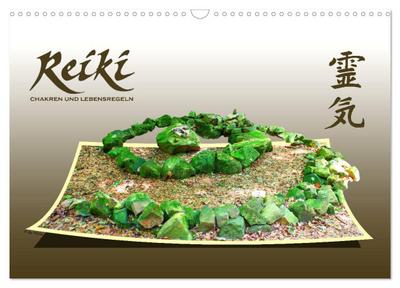 REIKI - Chakren und Lebensregeln (Wandkalender 2026 DIN A3 quer), CALVENDO Monatskalender