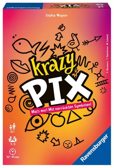 Ravensburger 26836 - Krazy Pix - Gesellschaftsspiel für die ganze Familie, Spiel für Erwachsene und Kinder ab 10 Jahren, Partyspiel für 3-8 Spieler - mit 240 Spielkarten