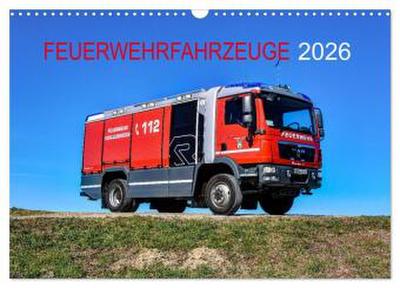 Feuerwehrfahrzeuge (Wandkalender 2026 DIN A3 quer), CALVENDO Monatskalender