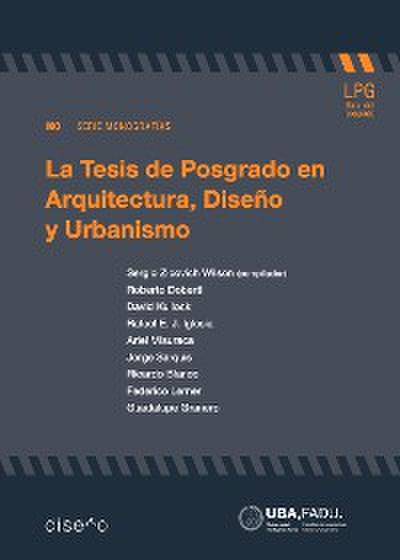 La tesis de posgrado en arquitectura, diseño y urbanismo
