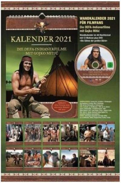 Die Söhne der großen Bärin + Gojko Mitic - Wandkalender 2021 DIN A4, DVD
