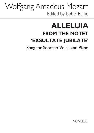 Alleluia from the Motet Exsultate Jubilatefor soprano voice and piano
