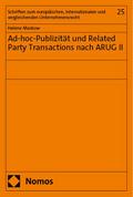 Ad-hoc-Publizität und Related Party Transactions nach ARUG II