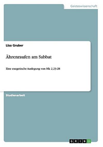 Ährenraufen am Sabbat