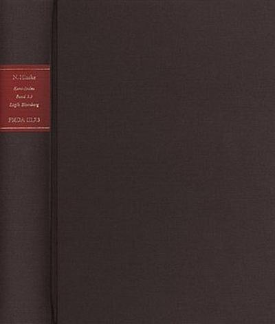 Forschungen und Materialien zur deutschen Aufklärung / Abteilung III: Indices. Kant-Index. Section 1: Indices zum Kantschen Logikcorpus. Band 3.3: Konkordanz, Zweite Hälfte (N-Z), und Sonderindices