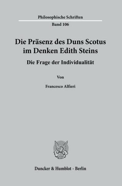 Die Präsenz des Duns Scotus im Denken Edith Steins.