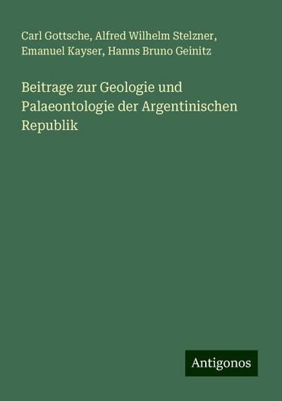 Gottsche, C: Beitrage zur Geologie und Palaeontologie der Ar