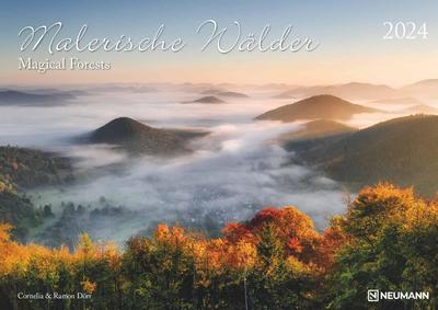 Malerische Wälder 2024 - Wand-Kalender - 42x29,7 - Wald - Natur