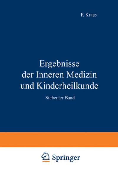 Ergebnisse der Inneren Medizin und Kinderheilkunde