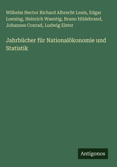 Jahrbücher für Nationalökonomie und Statistik