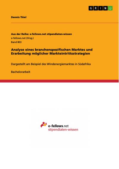 Analyse eines branchenspezifischen Marktes und Erarbeitung möglicher Markteintrittsstrategien