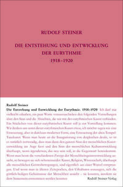 Die Entstehung und Entwicklung der Eurythmie 1918-1920