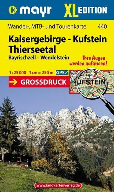Mayr Karte Kaisergebirge, Kufstein, Thiersee