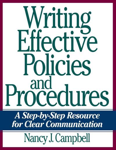 Writing Effective Policies and Procedures