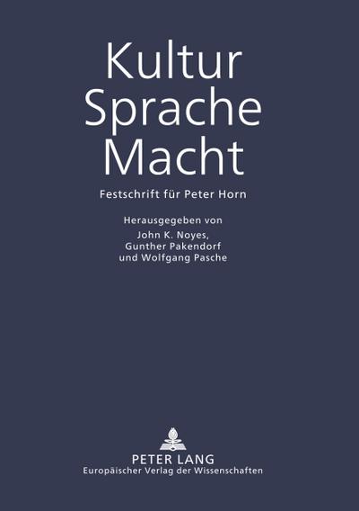 Kultur - Sprache - Macht