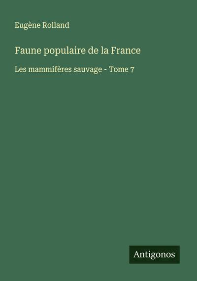 Faune populaire de la France