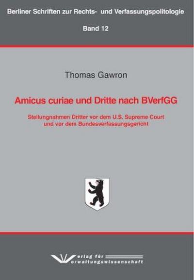 Amicus curiae und Dritte nach BVerfGG