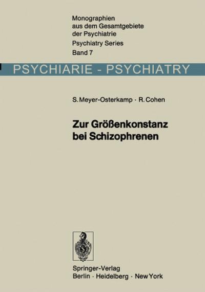 Zur Größenkonstanz bei Schizophrenen