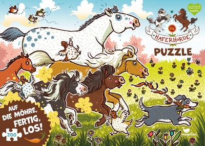 Die Haferhorde Puzzle - Auf die Möhre, fertig, los! (Kinderpuzzle)