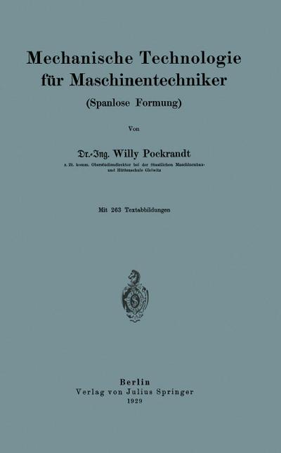 Mechanische Technologie für Maschinentechniker