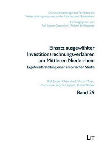 Einsatz ausgewählter Investitionsrechnungsverfahren am Mittleren Niederrhein