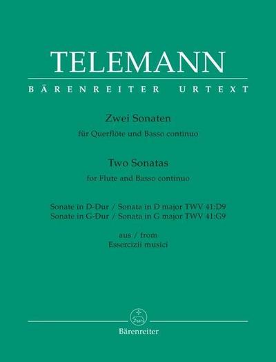 Zwei Sonaten für Querflöte und Basso continuo TWV 41: D9, TWV 41: G9