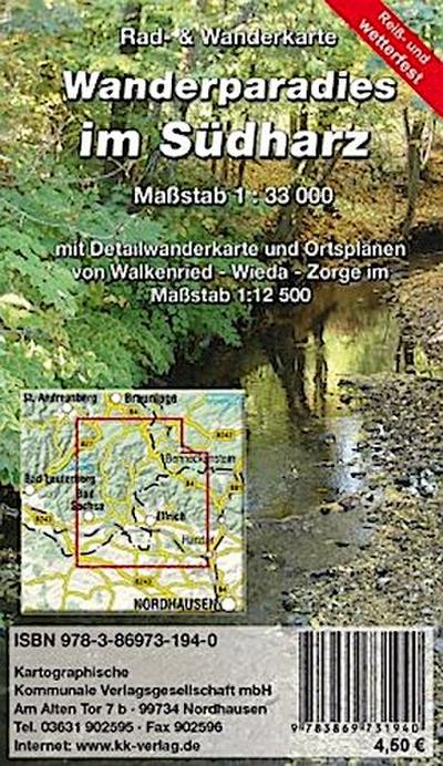 Wanderparadies im Südharz 1 : 33 000