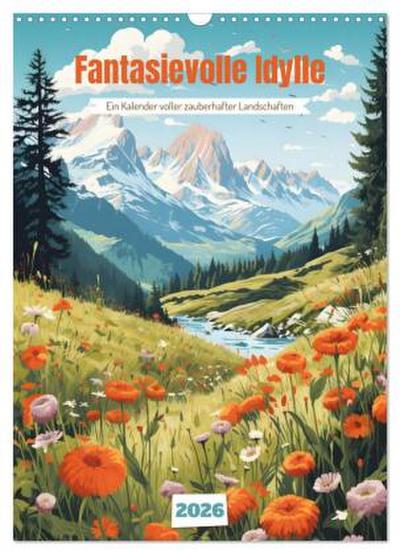 Fantasievolle Idylle (Wandkalender 2026 DIN A3 hoch), CALVENDO Monatskalender