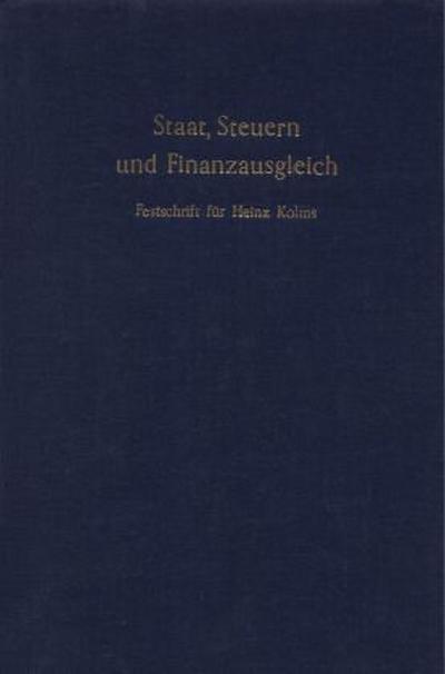 Staat, Steuern- und Finanzausgleich.