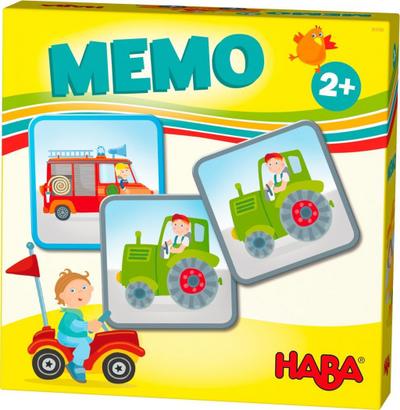 HABA 303760 - HABA-Lieblingsspiele  Memo Fahrzeuge | Memo-Spiel mit 16 extragroßen Karten | 8 Kartenpaare mit bunten Fahrzeugmotiven | Spiel ab 2 Jahren