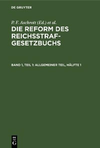 Allgemeiner Teil, Hälfte 1