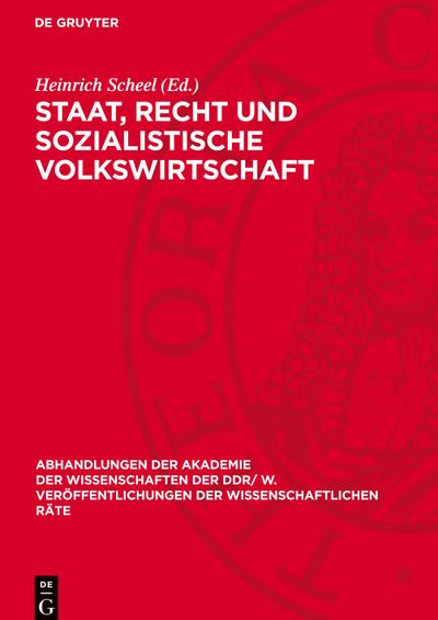 Staat, Recht und sozialistische Volkswirtschaft