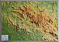 Reliefkarte Bayerischer Wald klein 1:275.000
