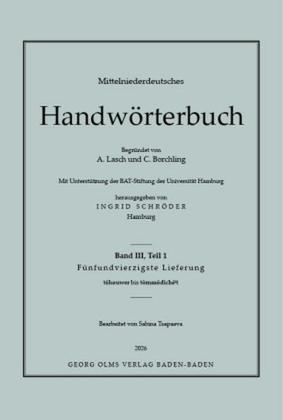 Mittelniederdeutsches Handwörterbuch