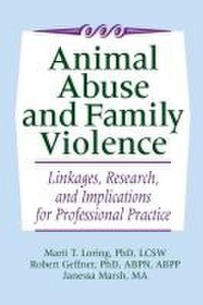 Animal Abuse and Family Violence