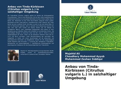 Anbau von Tinda-Kürbissen (Citrullus vulgaris L.) in salzhaltiger Umgebung
